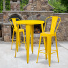 Flash Furniture 30RD Yellow Metal Bar Set, Model# CH-51090BH-2-30CAFE-YL-GG 2