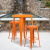 Flash Furniture 30RD Orange Metal Bar Set, Model# CH-51090BH-2-30SQST-OR-GG 2