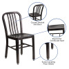 Flash Furniture Aged Black Metal Outdoor Chair, Model# CH-61200-18-BQ-GG 3