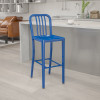 Flash Furniture 30" Blue Metal Outdoor Stool, Model# CH-61200-30-BL-GG 2