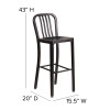 Flash Furniture 30" Aged Black Metal Stool, Model# CH-61200-30-BQ-GG 4