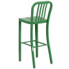Flash Furniture 30" Green Metal Outdoor Stool, Model# CH-61200-30-GN-GG 5