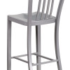 Flash Furniture 30" Silver Metal Outdoor Stool, Model# CH-61200-30-SIL-GG 6