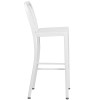 Flash Furniture 30" White Metal Outdoor Stool, Model# CH-61200-30-WH-GG 7
