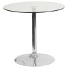 Flash Furniture 31.5RD Glass Table-29 Base, Model# CH-7-GG