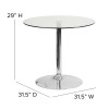 Flash Furniture 31.5RD Glass Table-29 Base, Model# CH-7-GG 4