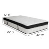 Flash Furniture Capri Comfortable Sleep Memory Foam Mattress-Twin, Model# CL-BT33PM-R12M-T-GG 4