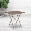 Flash Furniture 28SQ Gold Folding Patio Table, Model# CO-1-GD-GG 2