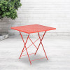 Flash Furniture 28SQ Coral Folding Patio Table, Model# CO-1-RED-GG 2