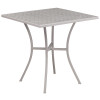 Flash Furniture 28SQ Gray Patio Table Set, Model# CO-28SQ-02CHR2-SIL-GG 3