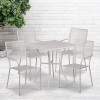 Flash Furniture 28SQ Gray Patio Table Set, Model# CO-28SQ-02CHR4-SIL-GG 2