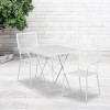 Flash Furniture 28SQ White Fold Patio Set, Model# CO-28SQF-02CHR2-WH-GG 2