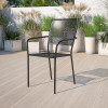 Flash Furniture Black Square Back Patio Chair, Model# CO-2-BK-GG 2