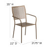Flash Furniture Gold Square Back Patio Chair, Model# CO-2-GD-GG 4
