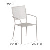 Flash Furniture Gray Square Back Patio Chair, Model# CO-2-SIL-GG 4