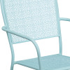 Flash Furniture Blue Square Back Patio Chair, Model# CO-2-SKY-GG 6