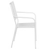 Flash Furniture White Square Back Patio Chair, Model# CO-2-WH-GG 7