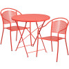 Flash Furniture 30RD Coral Fold Patio Set, Model# CO-30RDF-03CHR2-RED-GG