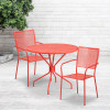 Flash Furniture 35.25RD Coral Patio Table Set, Model# CO-35RD-02CHR2-RED-GG 2