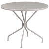 Flash Furniture 35.25RD Gray Patio Table Set, Model# CO-35RD-02CHR2-SIL-GG 3
