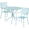 Flash Furniture 35.25RD Sky Patio Table Set, Model# CO-35RD-02CHR2-SKY-GG