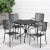 Flash Furniture 35.25RD Black Patio Table Set, Model# CO-35RD-02CHR4-BK-GG 2