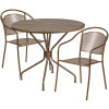 Flash Furniture 35.25RD Gold Patio Table Set, Model# CO-35RD-03CHR2-GD-GG