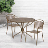 Flash Furniture 35.25RD Gold Patio Table Set, Model# CO-35RD-03CHR2-GD-GG 2