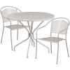 Flash Furniture 35.25RD Gray Patio Table Set, Model# CO-35RD-03CHR2-SIL-GG