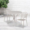 Flash Furniture 35.25RD Gray Patio Table Set, Model# CO-35RD-03CHR2-SIL-GG 2