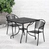 Flash Furniture 35.5SQ Black Patio Table Set, Model# CO-35SQ-03CHR2-BK-GG 2