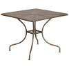 Flash Furniture 35.5SQ Gold Patio Table Set, Model# CO-35SQ-03CHR2-GD-GG 3