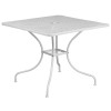 Flash Furniture 35.5SQ White Patio Table Set, Model# CO-35SQ-03CHR2-WH-GG 3