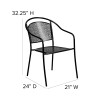 Flash Furniture Black Round Back Patio Chair, Model# CO-3-BK-GG 4