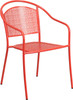 Flash Furniture Coral Round Back Patio Chair, Model# CO-3-RED-GG