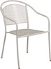 Flash Furniture Gray Round Back Patio Chair, Model# CO-3-SIL-GG