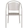 Flash Furniture Gray Round Back Patio Chair, Model# CO-3-SIL-GG 5