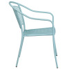 Flash Furniture Blue Round Back Patio Chair, Model# CO-3-SKY-GG 7