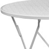 Flash Furniture 30RD White Folding Patio Table, Model# CO-4-WH-GG 5