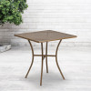Flash Furniture 28SQ Gold Patio Table, Model# CO-5-GD-GG 2