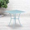 Flash Furniture 28SQ Sky Blue Patio Table, Model# CO-5-SKY-GG 2