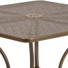 Flash Furniture 35.5SQ Gold Patio Table, Model# CO-6-GD-GG 5