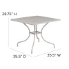 Flash Furniture 35.5SQ Light Gray Patio Table, Model# CO-6-SIL-GG 3