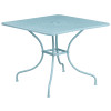 Flash Furniture 35.5SQ Sky Blue Patio Table, Model# CO-6-SKY-GG