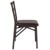 Flash Furniture HERCULES Series Brown Ladderback Folding Chair, Model# CY-180841-GG 7