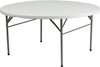 Flash Furniture 60RD White Bi-Fold Table, Model# DAD-154Z-GG