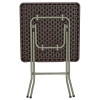 Flash Furniture 23.5SQ Brown Rattan Fold Table, Model# DAD-FT60-GG 7