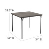 Flash Furniture 34SQ Gray Plastic Fold Table, Model# DAD-LF-86-DG-GG 4