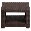 Flash Furniture Chocolate Rattan End Table, Model# DAD-SF1-S-GG 6