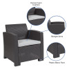 Flash Furniture Dark Gray Rattan Outdoor Chair, Model# DAD-SF2-1-DKGY-GG 3